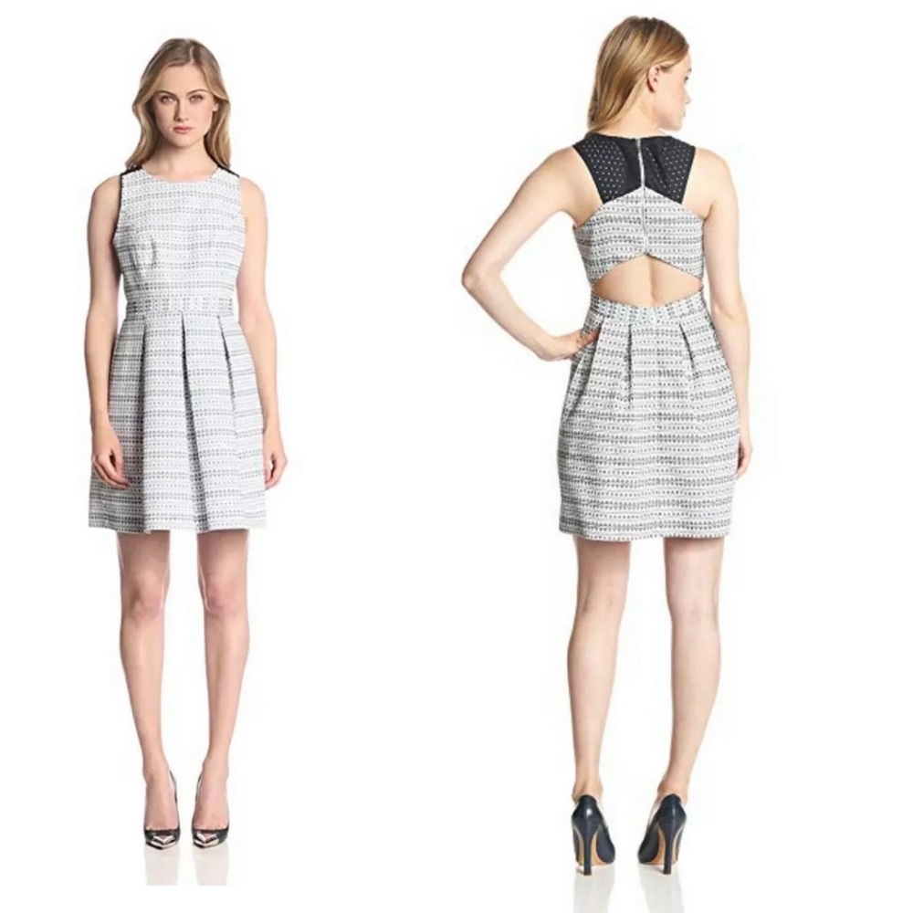 NWT Trina Turk Jacquard Cecilia Dress Cutout Back